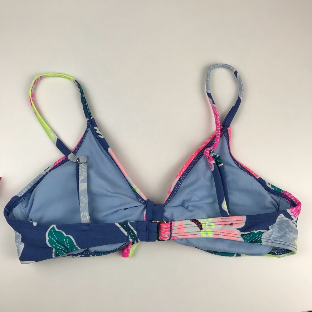 Women’s Blue Floral Swim Bikini Top, NWT, Small - Picture 6 of 7
